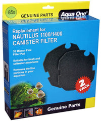 Aqua One Filter Media Sponge Black 2pk - Nautilus 1100/1400 (85s)