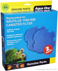Aqua One Filter Media Sponge Blue 2pk - Nautilus 1100/1400 (84s)(25084s)