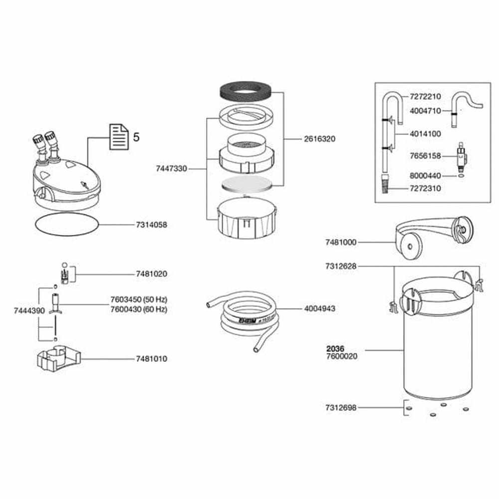 Eheim Ecco Pro 300 Spare part list