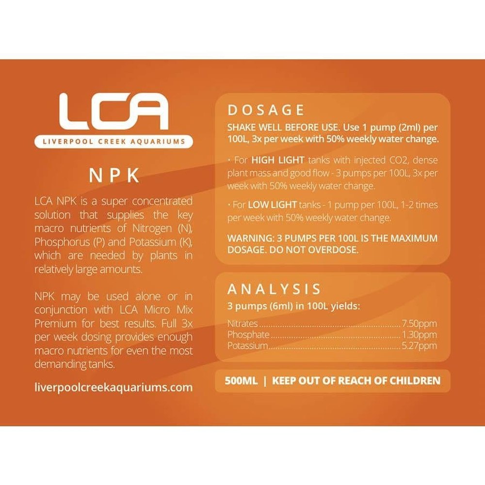 LCA Liquid Fertiliser - Macro Mix (NPK) 500ml