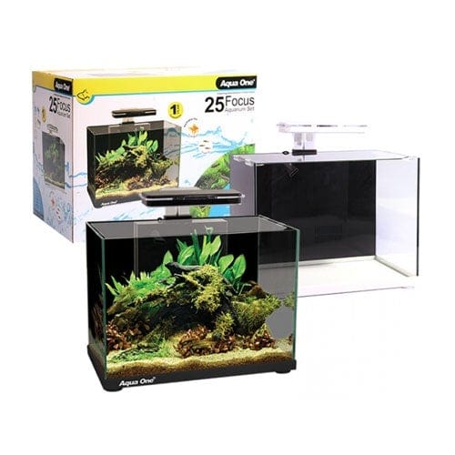 Aqua One Focus 25 LED Glass Aquarium Black