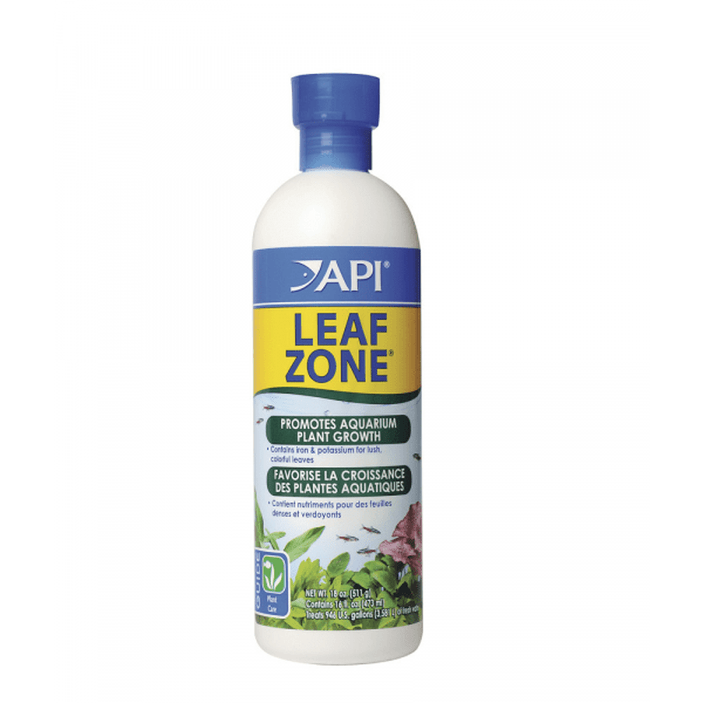 API Leaf Zone 473ml aquarium plant fertilizer with iron and potassium for vibrant leaves

