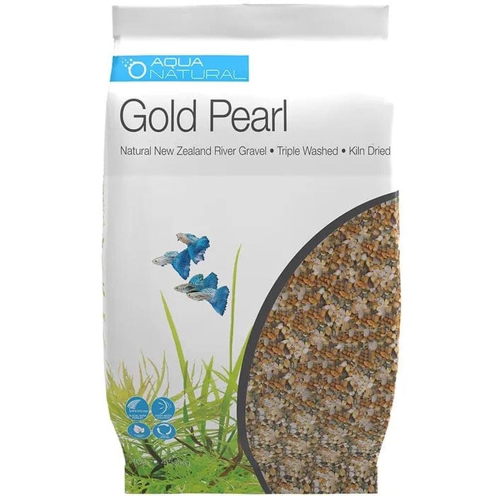 Aqua Natural Gold Pearl 4.53kg – smooth gold aquarium pebbles from New Zealand