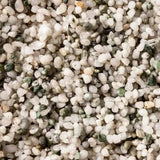 Close-up of Silver Pearl gravel when dry, white with grey specks