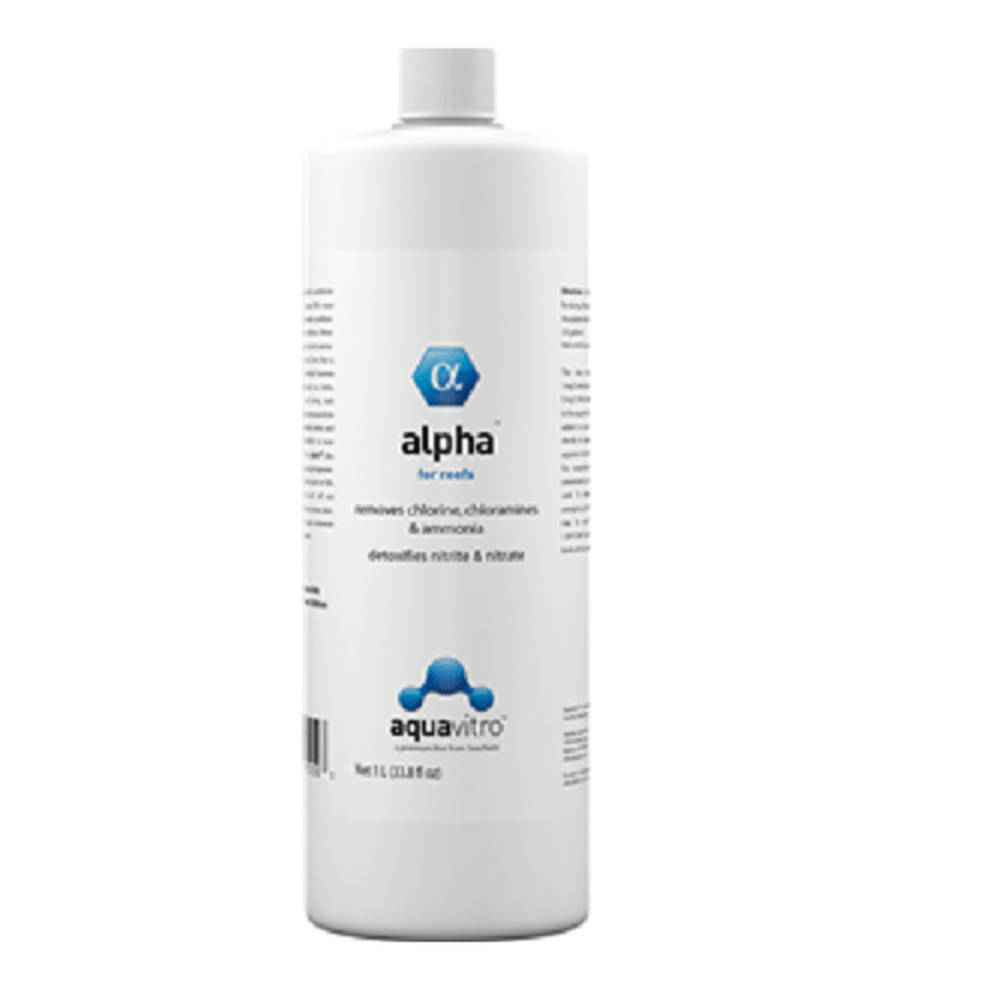 Aquavitro Alpha 1L front view – concentrated water conditioner for reef and freshwater use