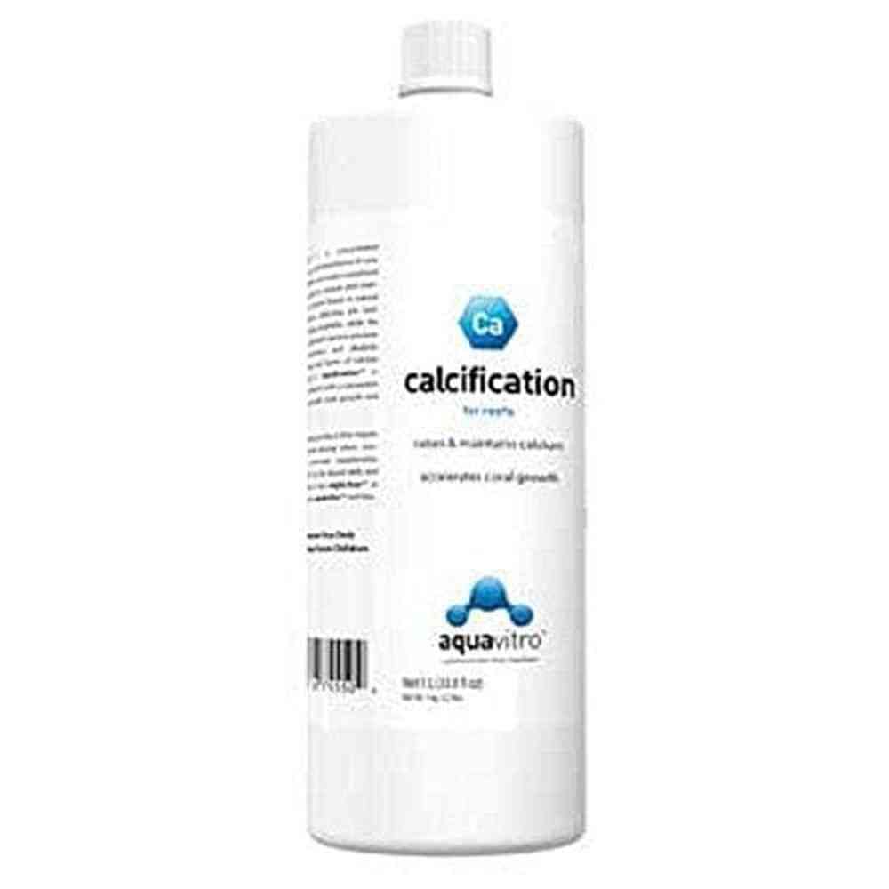 Aquavitro Calcification 1L bottle front – calcium supplement for reef aquariums