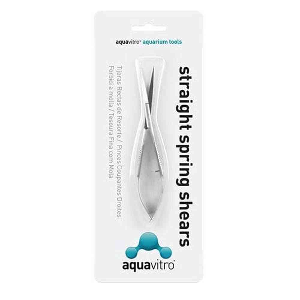 Aquavitro 15cm straight spring shears stainless steel for nano tanks