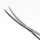 Close-up view of curved blade on Aquavitro trimming shears