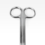 Fine cutting edge of Aquavitro Double Curved Shears for aquatic use