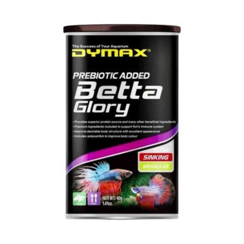 Dymax Betta Glory 40g slow sinking granules for Siamese fighting fish