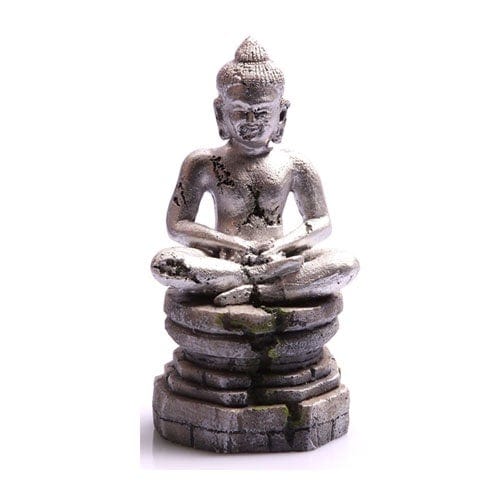 Aqua One Ornament Silver Meditating Buddha 9 x 8.5 x 17.5cm (36876)