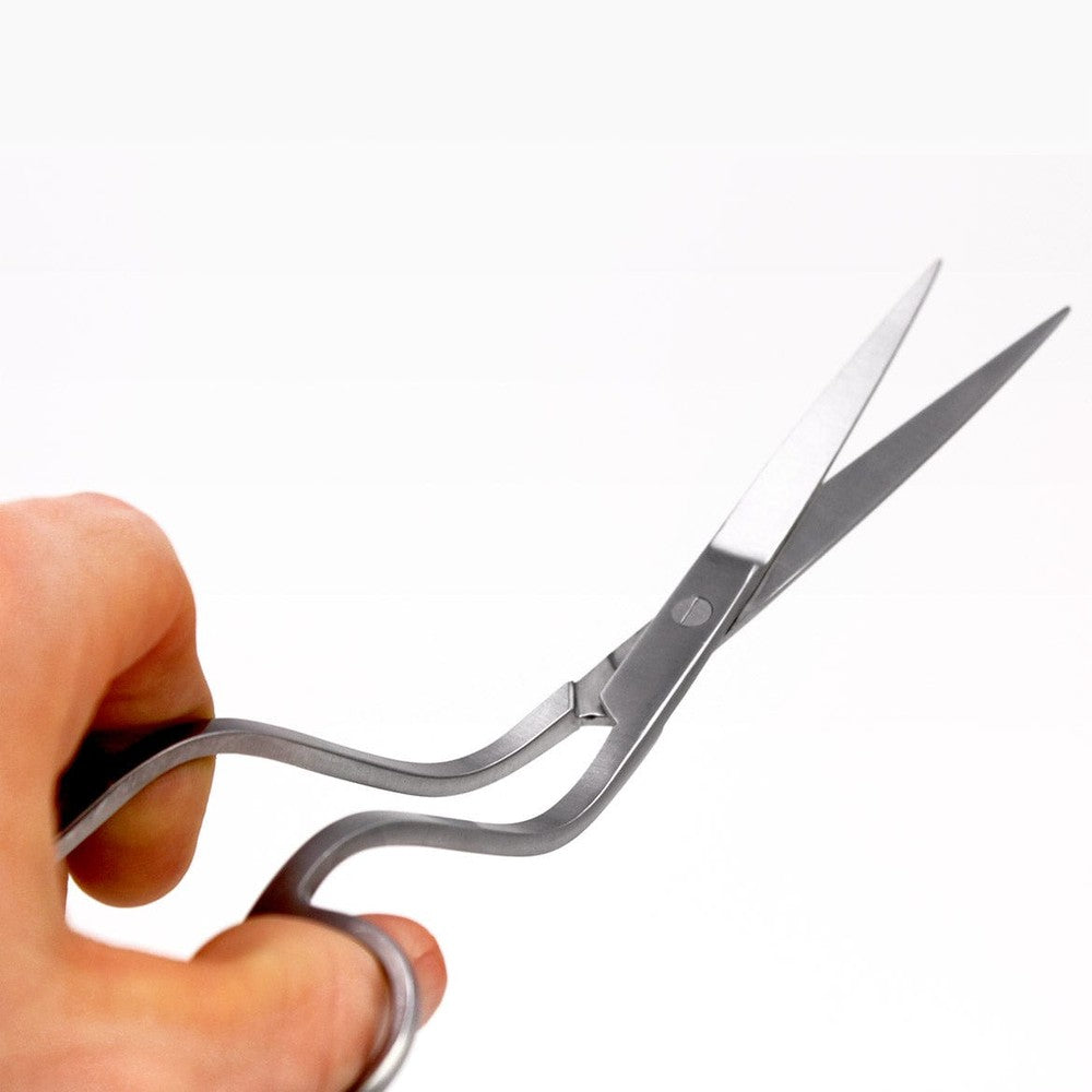 Close-up of Aquavitro Foreground Shears curved blade