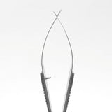 Close-up of curved blade and spring mechanism on Aquavitro shears